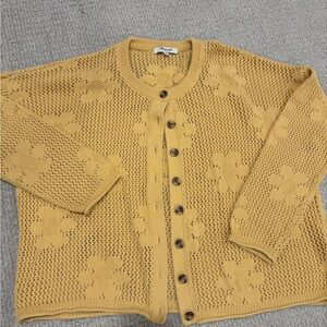 Madewell Mustard Knit Cardigan